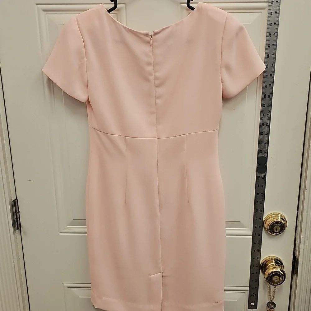 Elegant, Wedding, Bride, Pink, Women's, Midi, Dress, Formal, Vintage, 90s, Party - Picture 5 of 7